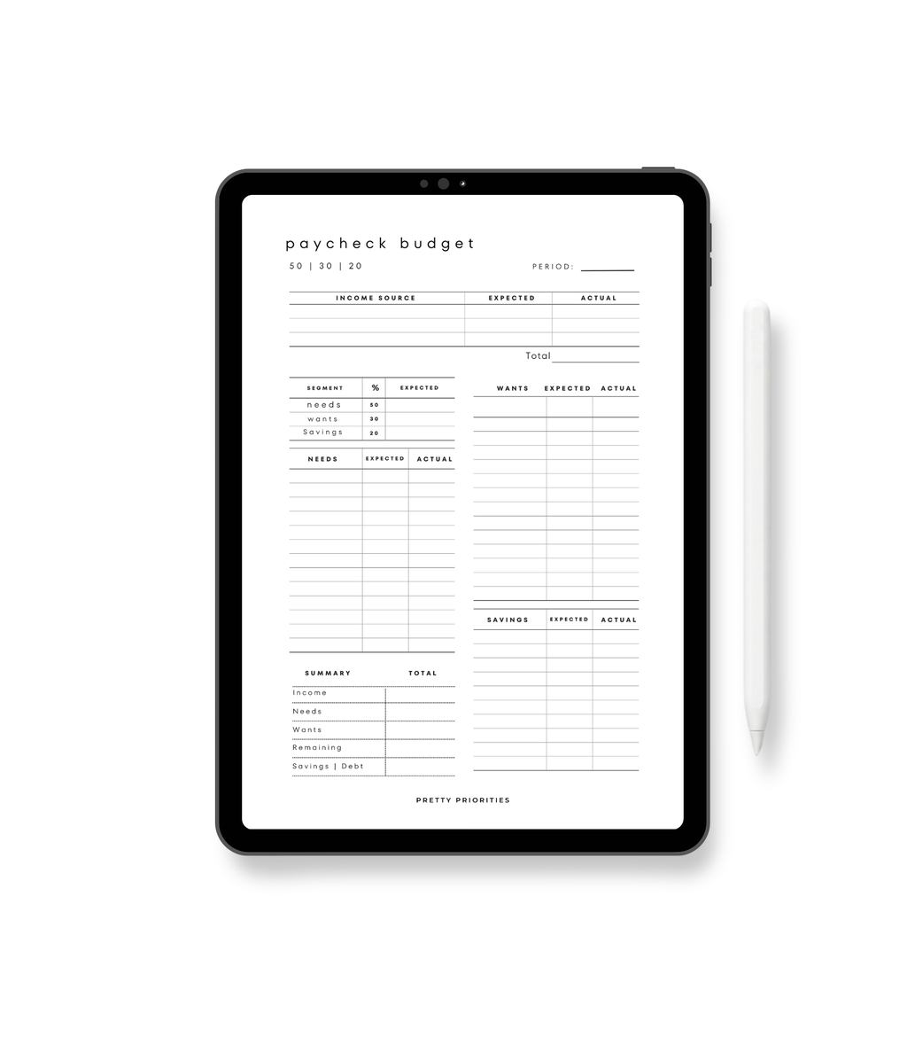 Paycheck Budget PDF