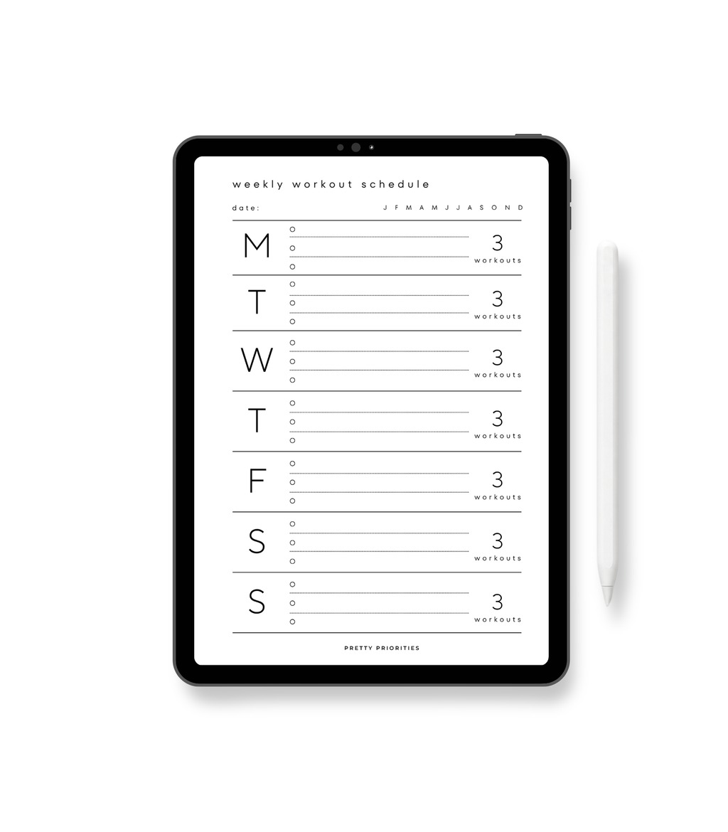 Weekly Workout Schedule PDF