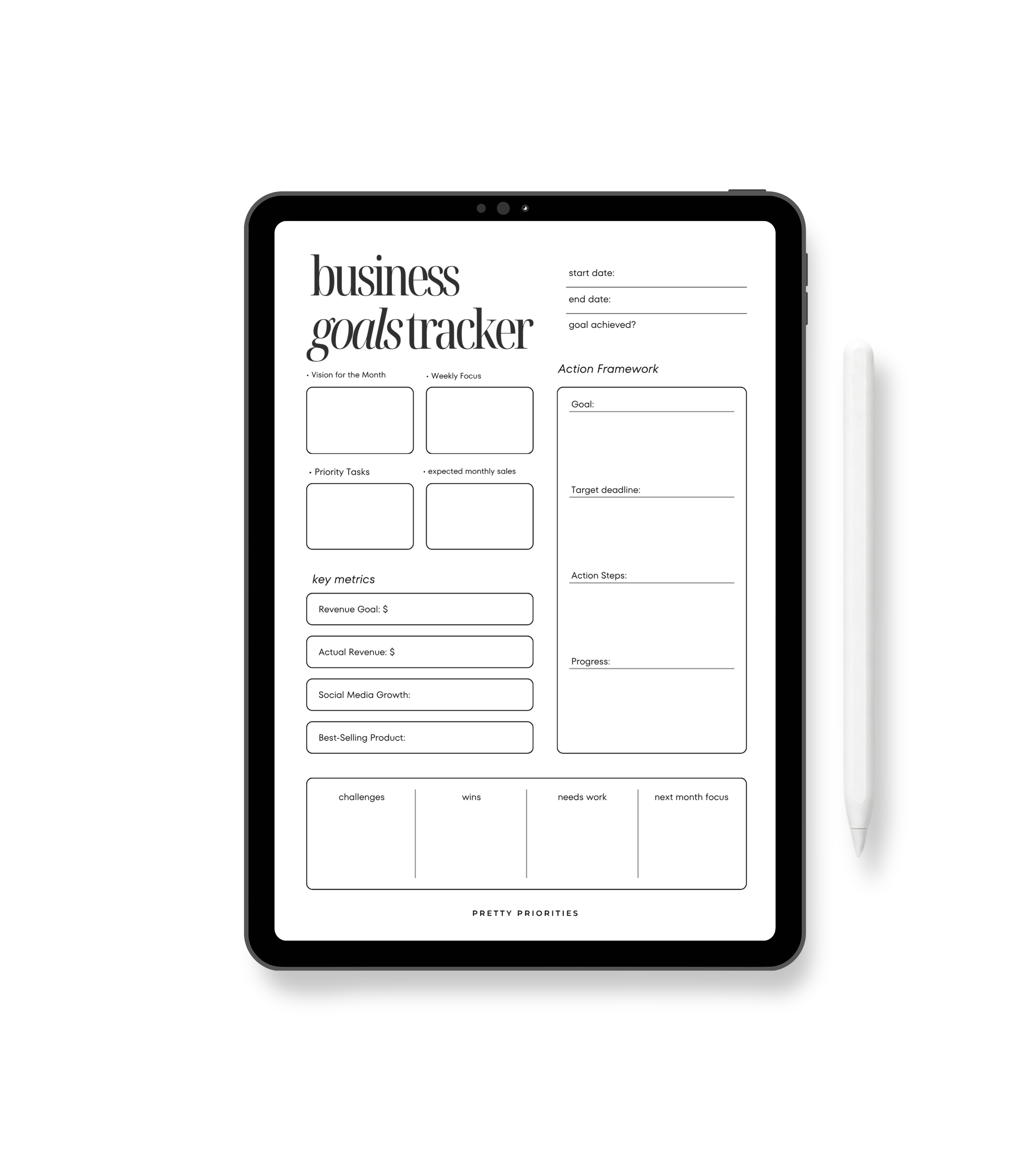 Business Goals Tracker PDF