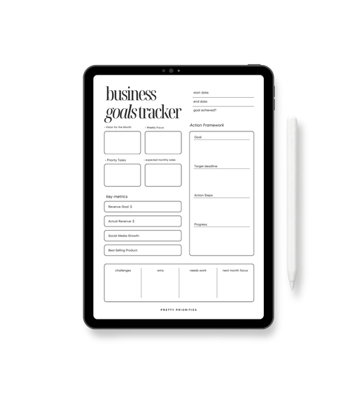 Business Goals Tracker PDF