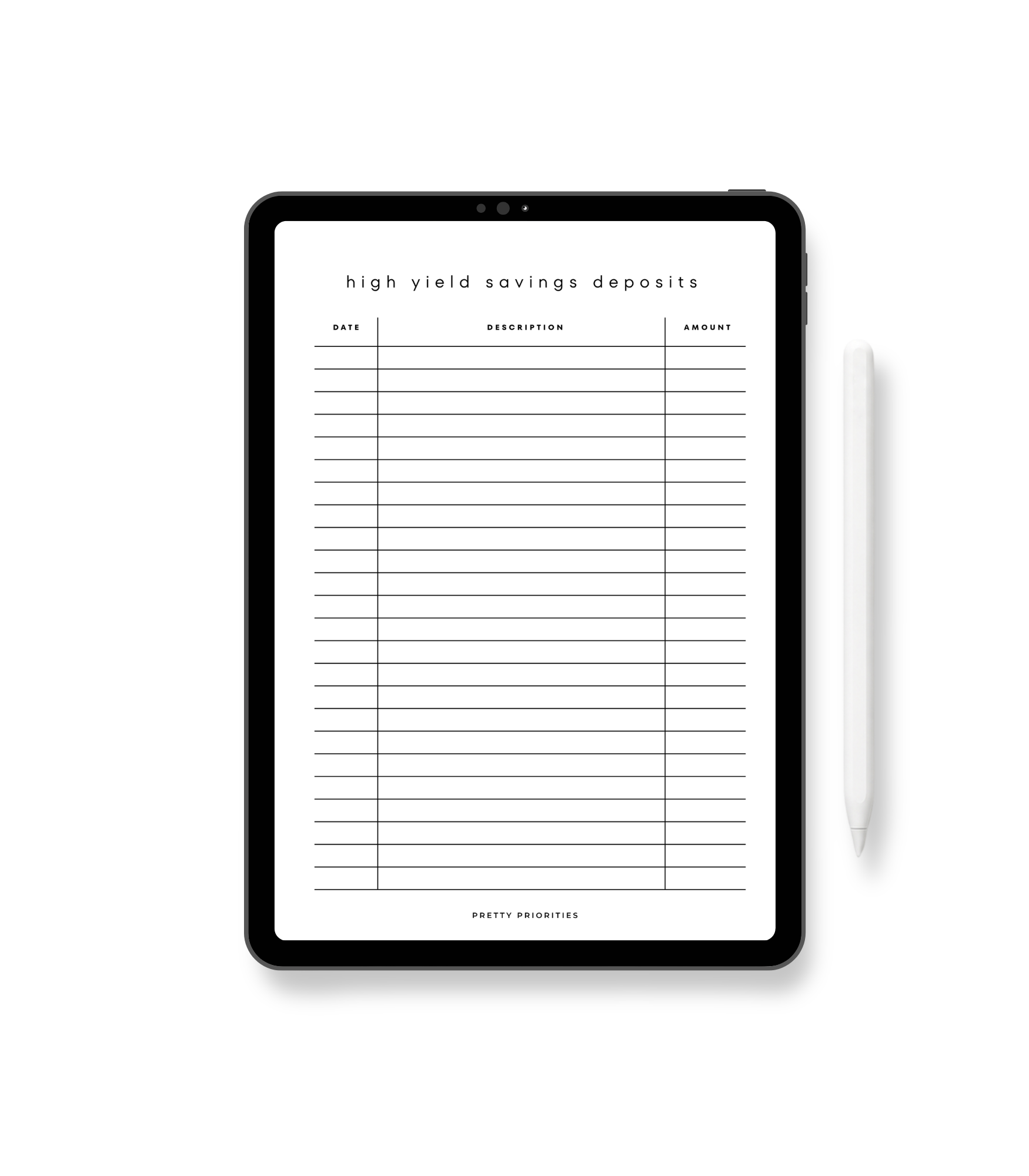 High Yield Savings Tracker PDF