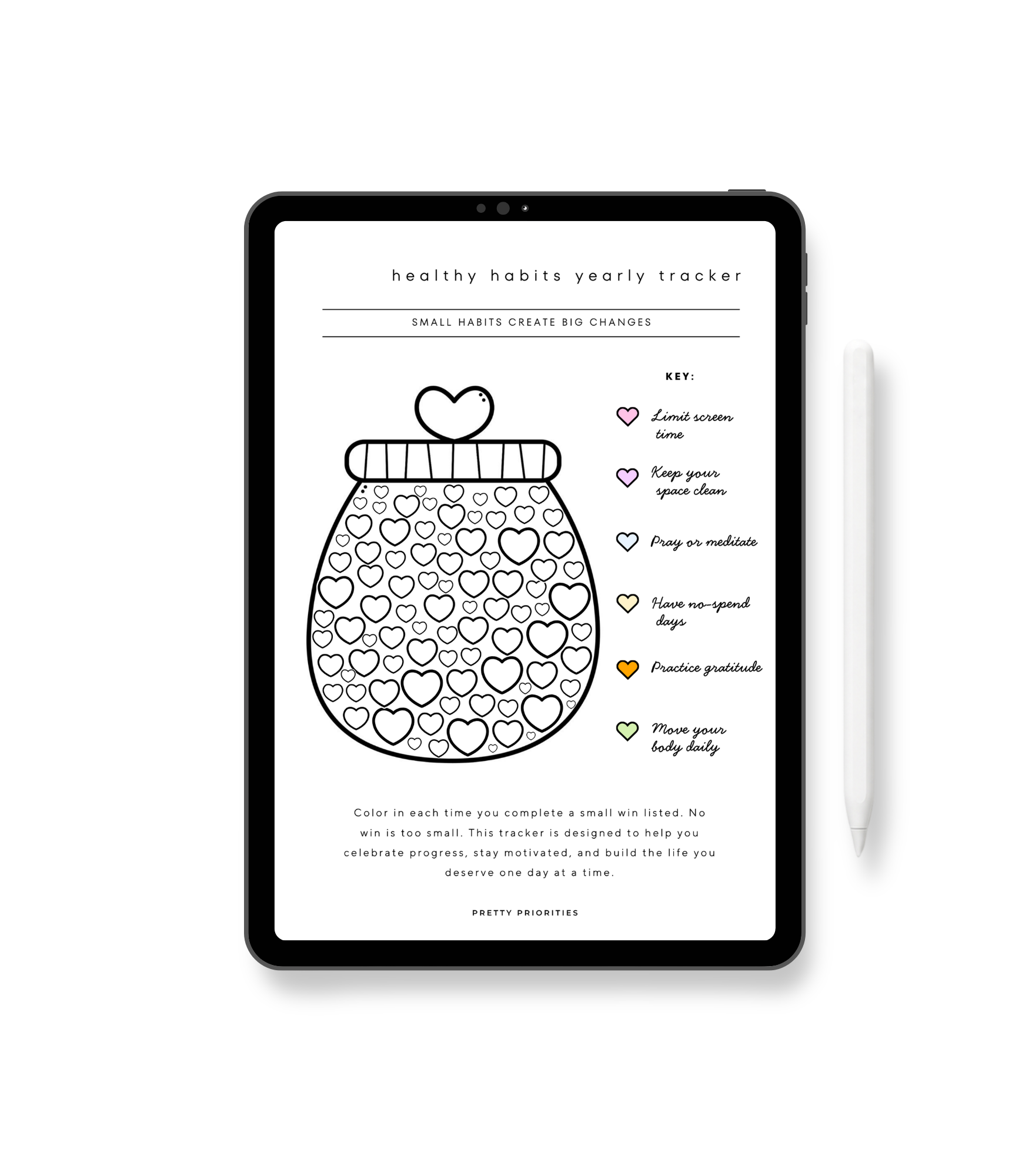 Healthy Habits Yearly Tracker PDF